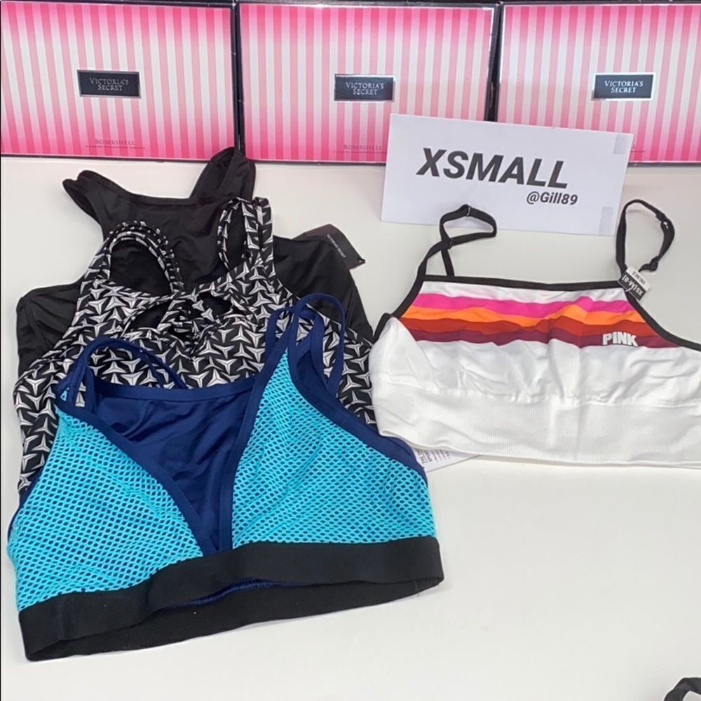 NWT BUNDLE VICTORIA SECRET SPORT BRA LOT 4